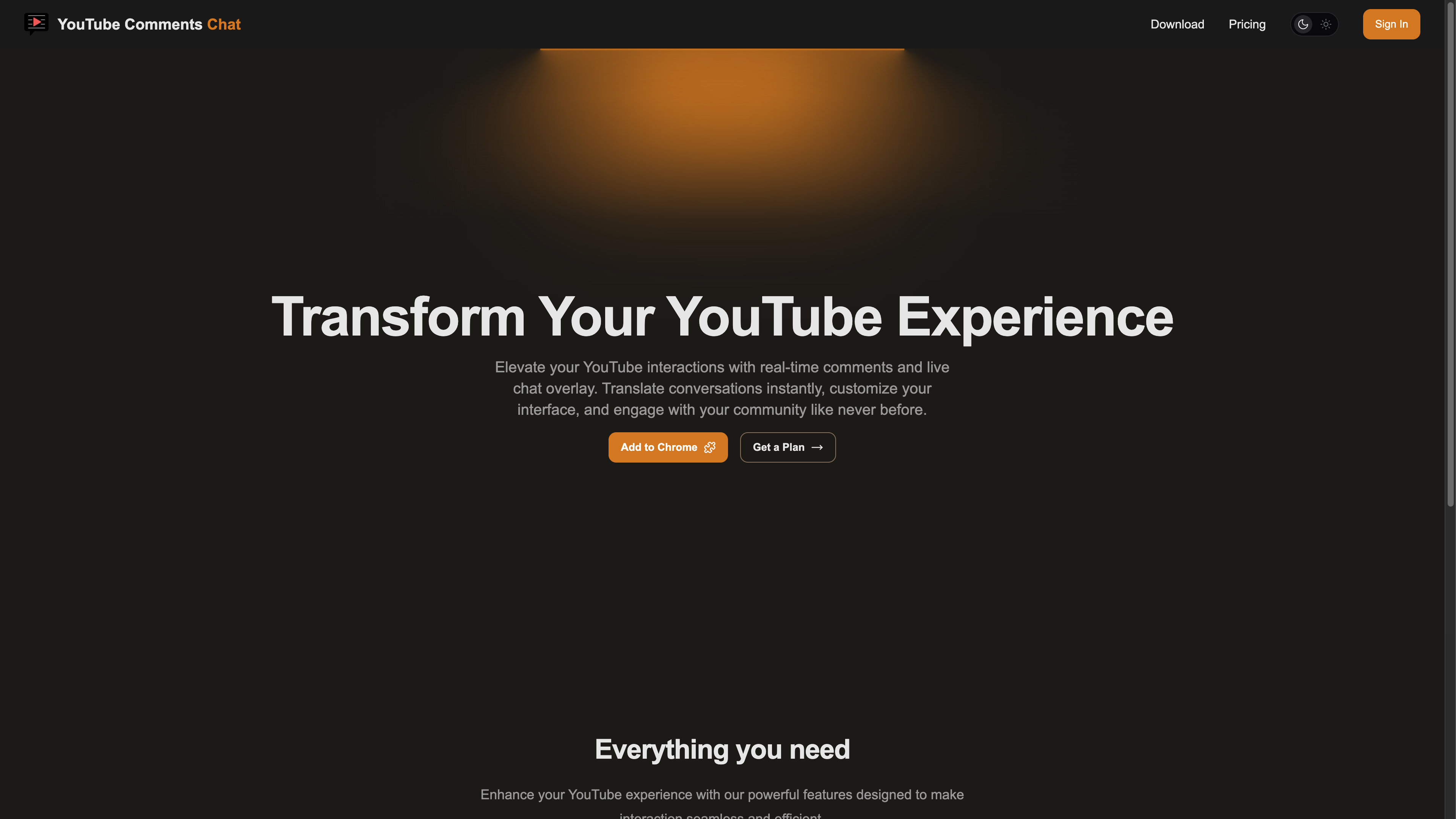 YouTube Comments Chat